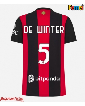 AC Milan Koni De Winter #5 Tricou Fotbal Replică 2026-27 Femei Acasa